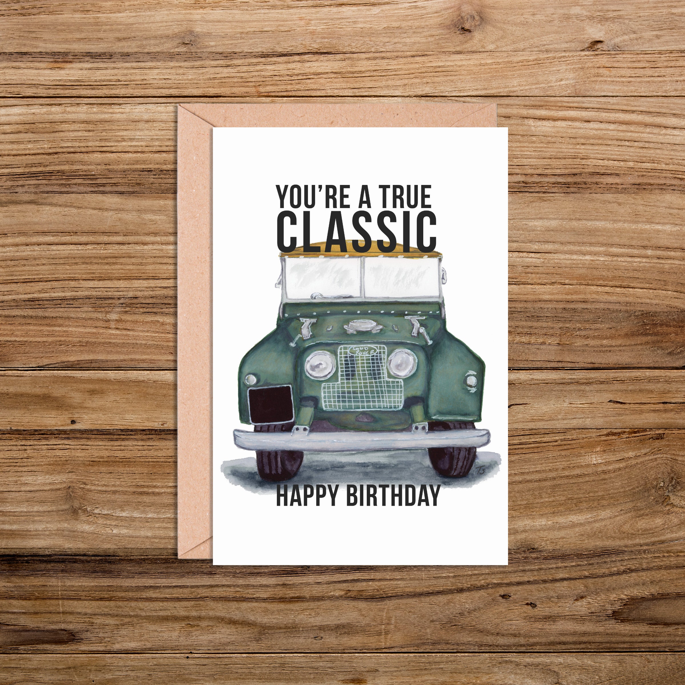 Happy Birthday Land Rover /number Plate Card/true Classic