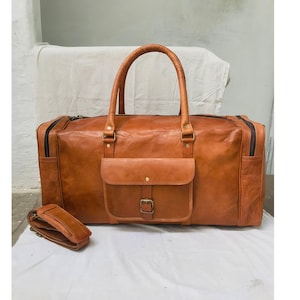 Handmade Leather Duffle Travel Bag Leather Gym And Weekender Bag Overnight Duffle Personalized  Gifts For Men And Women Best Valentine Gift