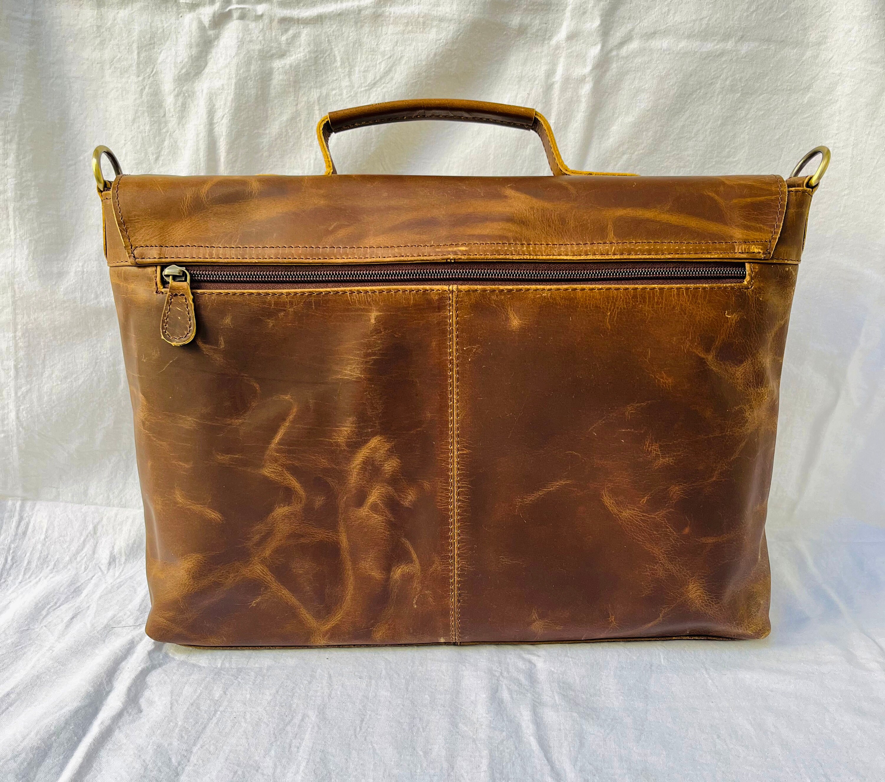 Classic Buffalo Leather Messenger Bag, Mens Laptop Bag, Shoulder Bag