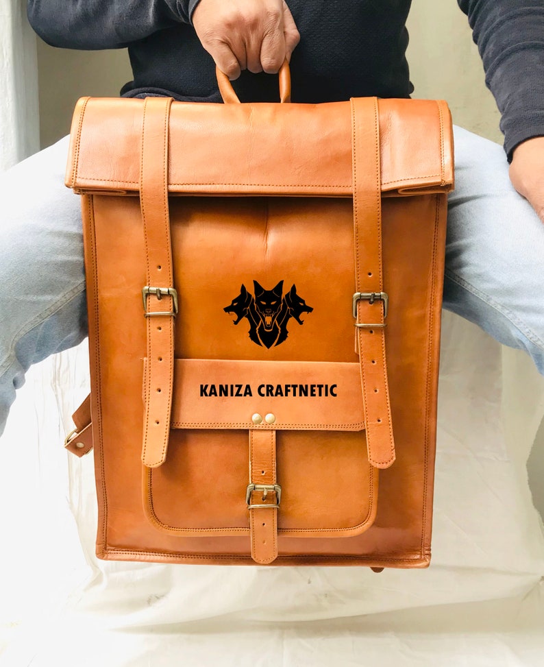 Leather Backpack Brown Leather Backpack Laptop Bag Leather Etsy