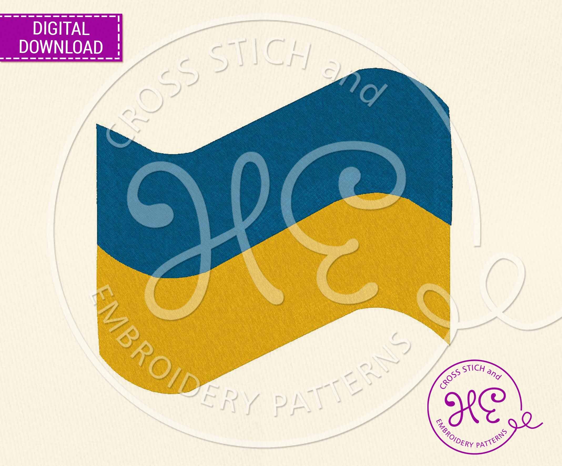 Ukraine Machine Embroidery Design Ukraine Flag Bundle Pattern Etsy