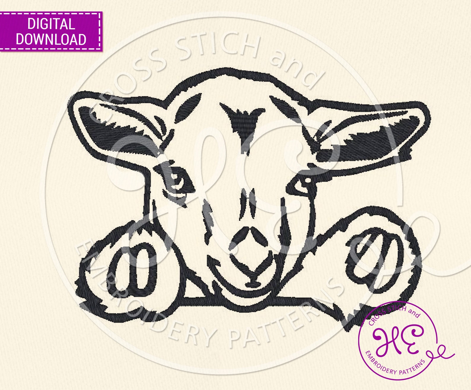 Goat Embroidery Designs Cute Embroidery Pattern for Machine Etsy