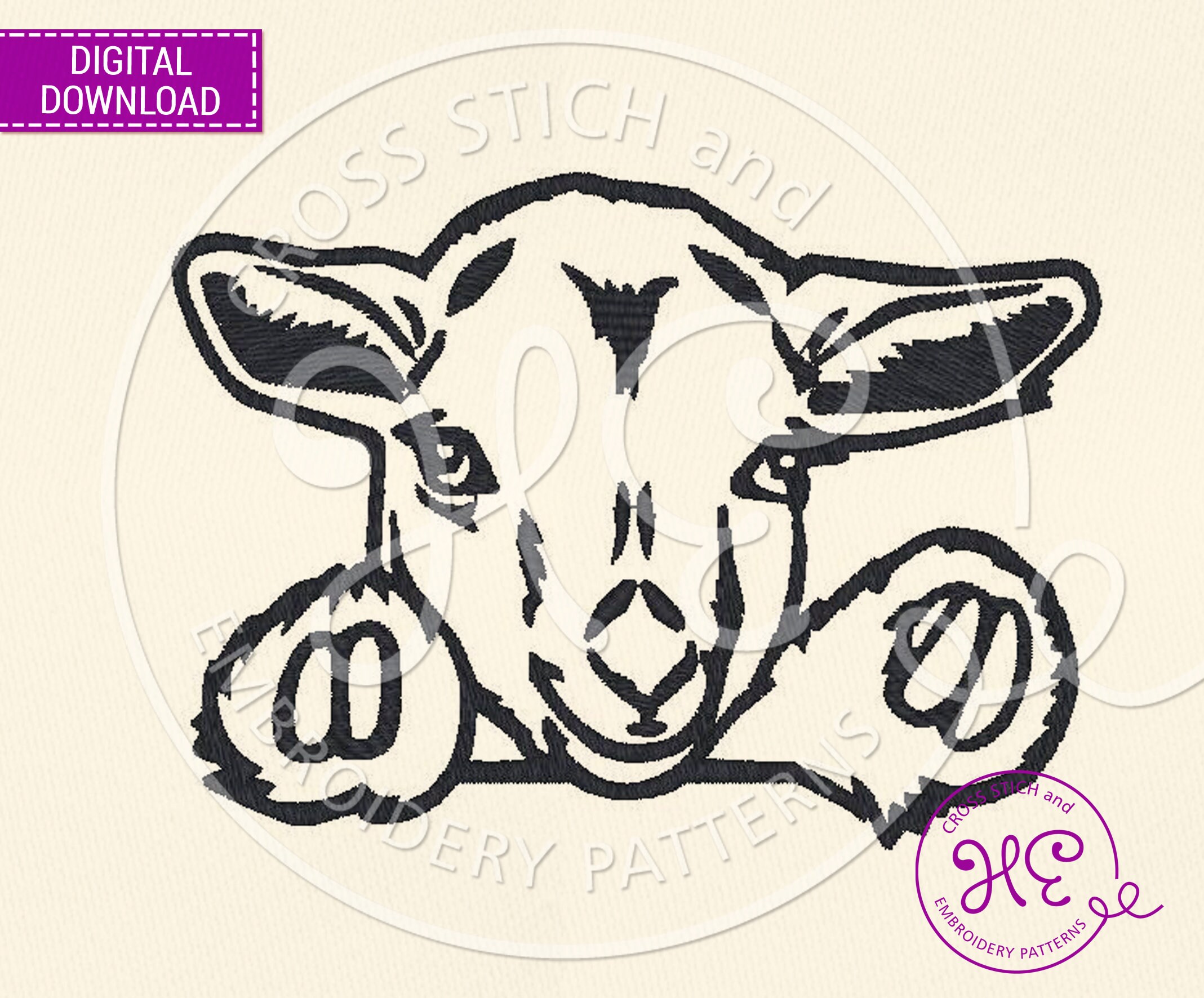 Goat Embroidery Designs Cute Embroidery Pattern for Machine Etsy