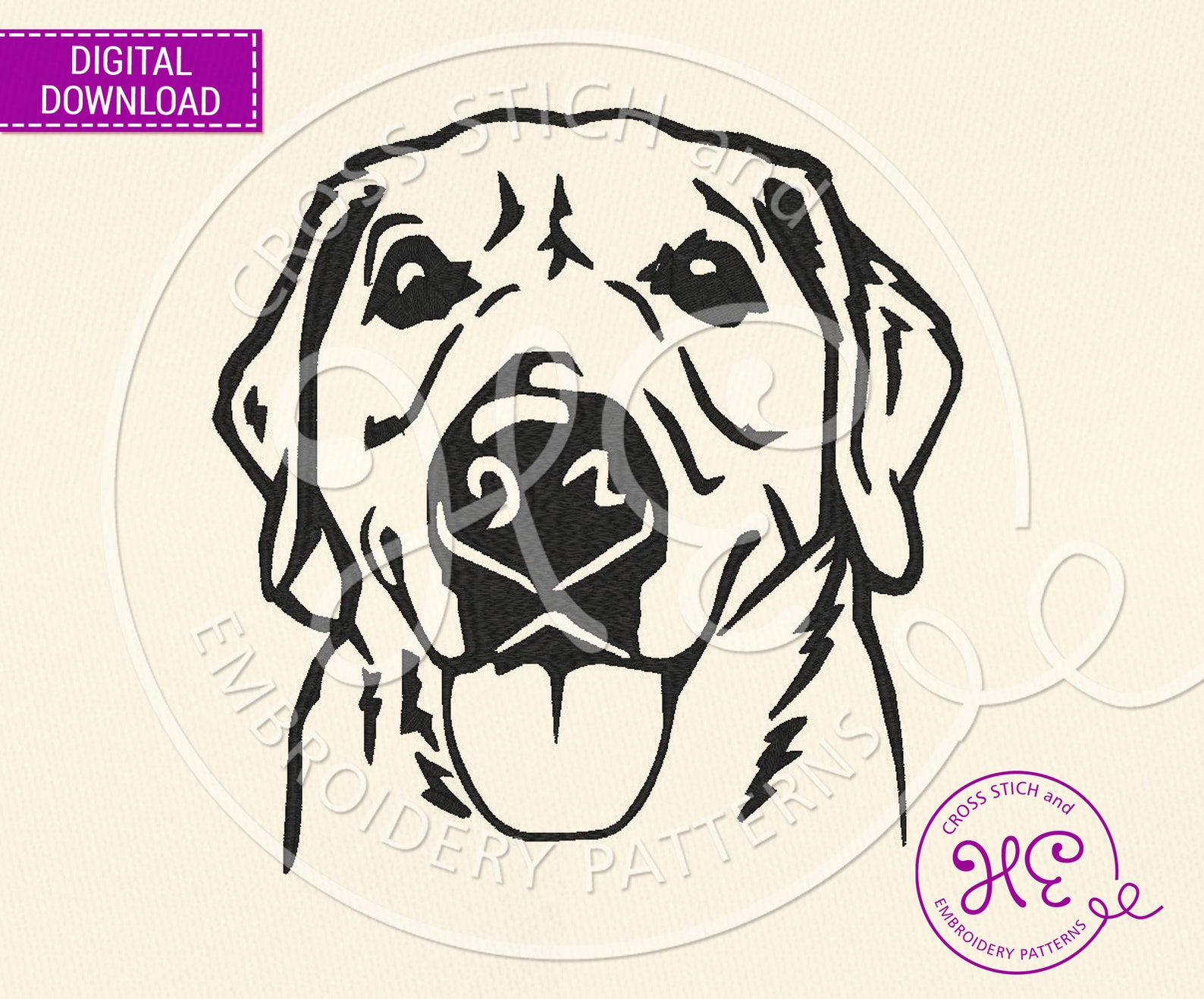 Lab Wmbroidery Pattern Labrador Embroidery Design Machine Embroidery Pattern | Etsy