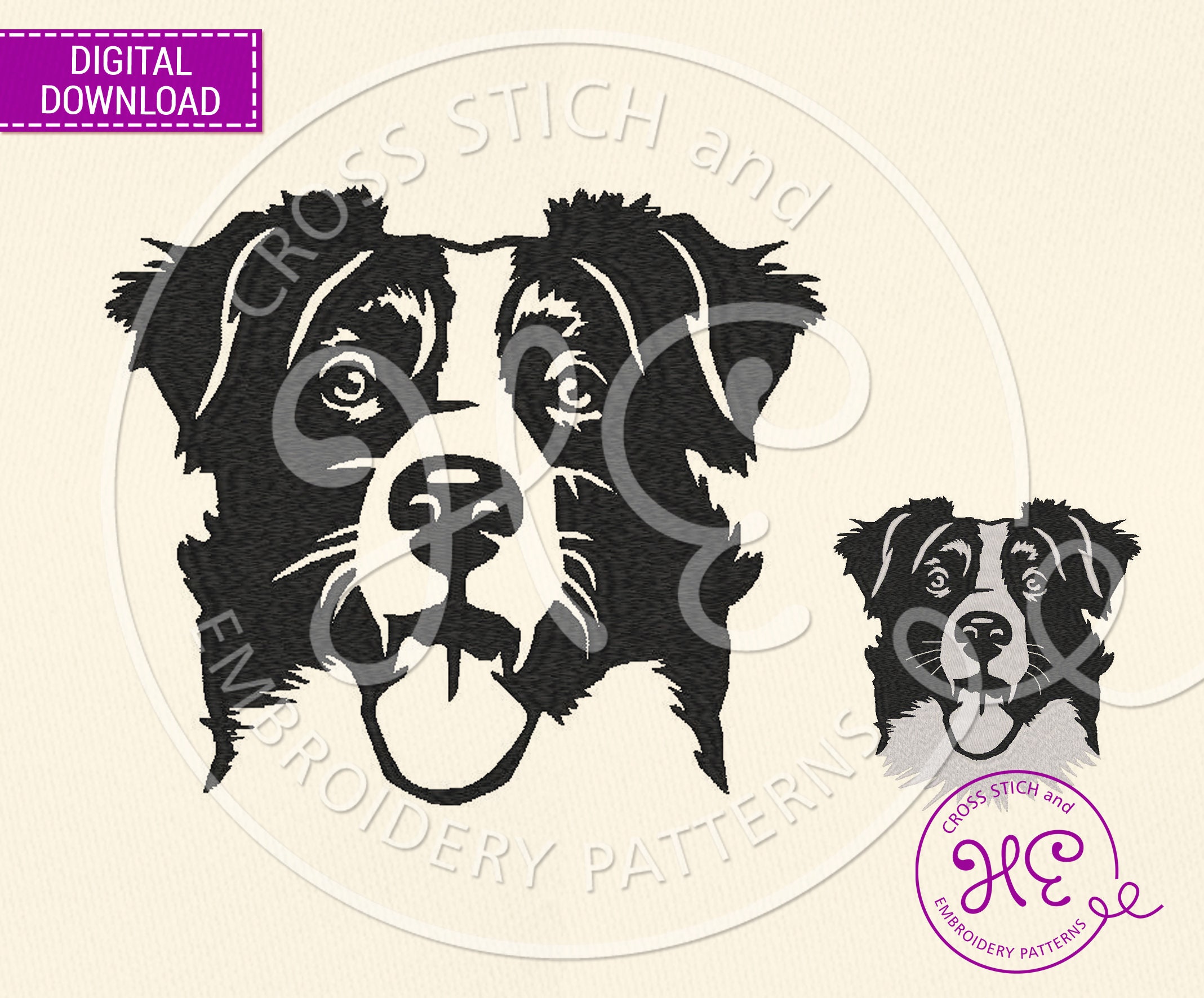 Brown Border Collie Animal Pattern Style by Colorful Jean Baptiste ·  Creative Fabrica