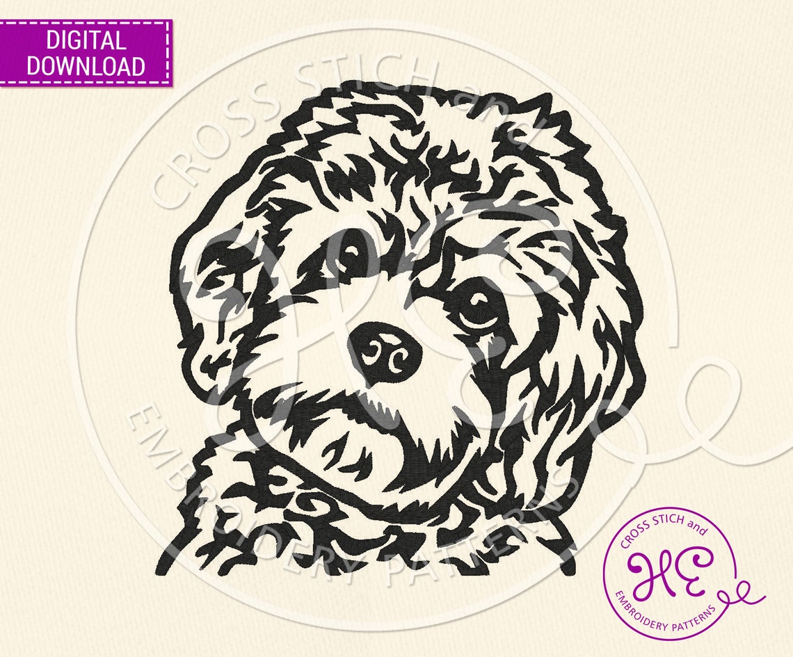 Cavapoo Dog Embroidery Designs Machine Embroidery Pattern - Etsy