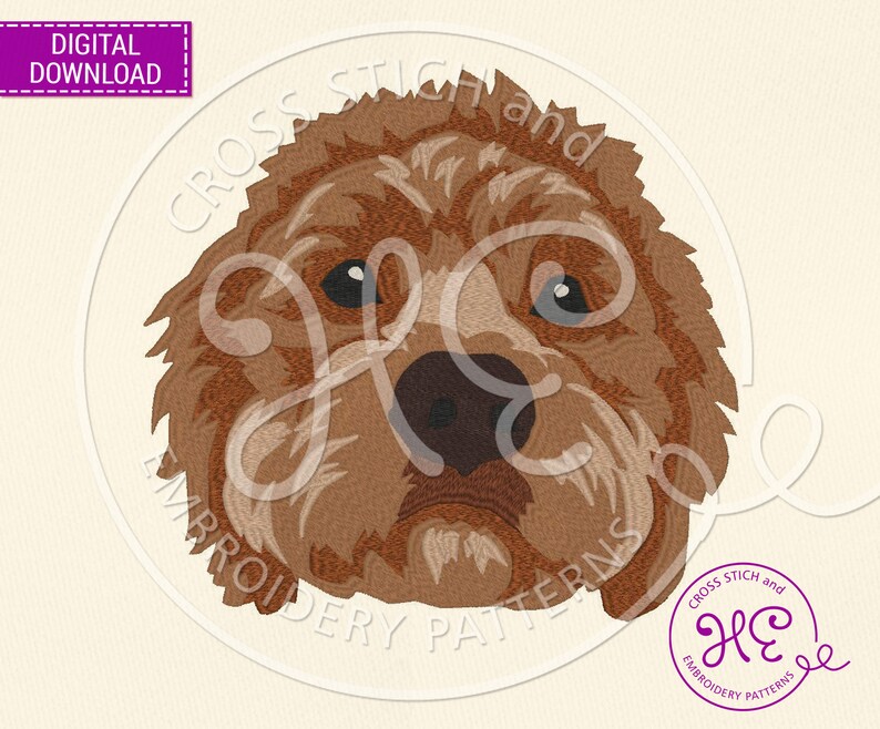 Cavapoo Dog Embroidery Designs, Machine Embroidery Pattern, Download ...