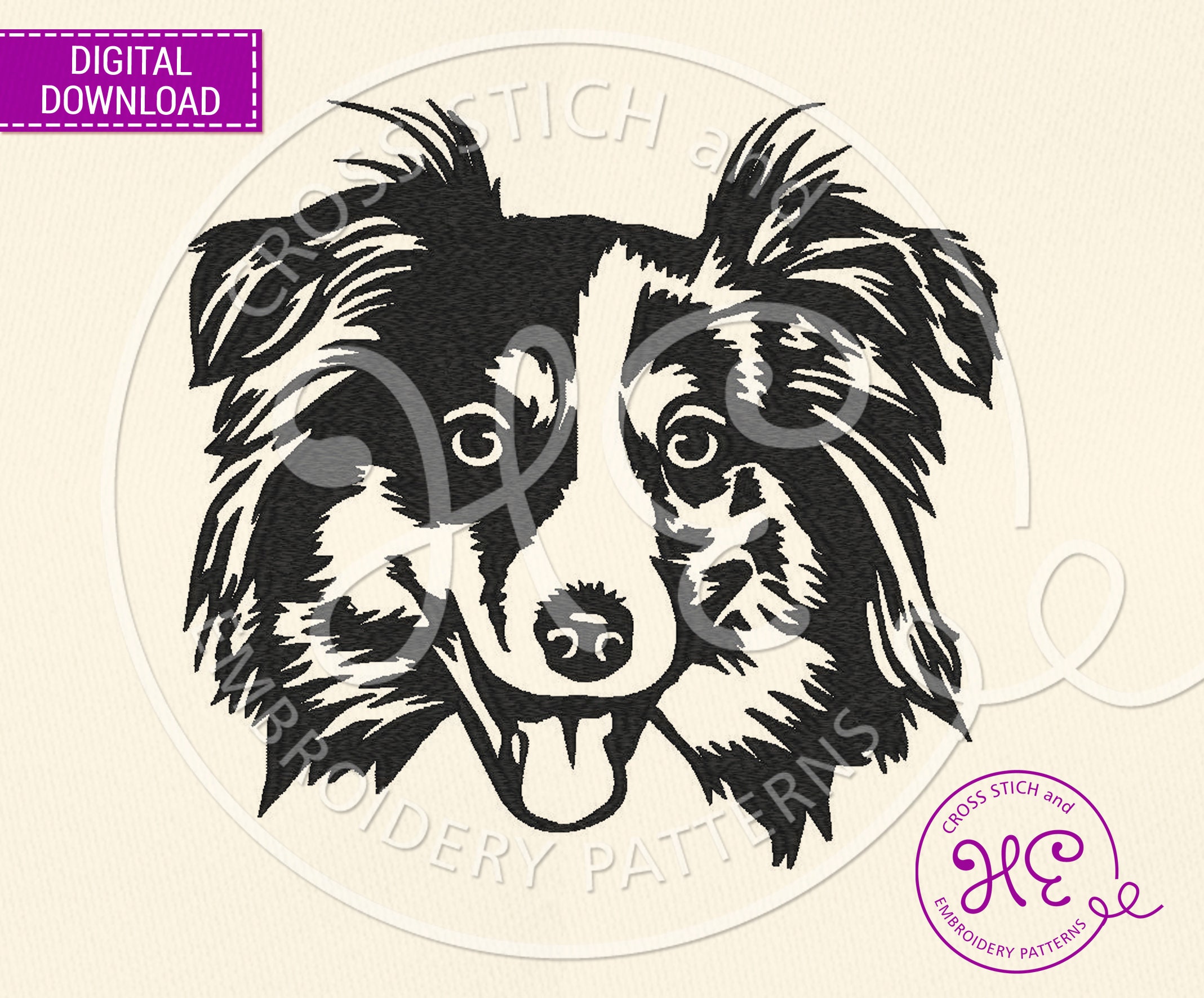 Australian Shepherd Embroidery Design Machine Embroidery - Etsy