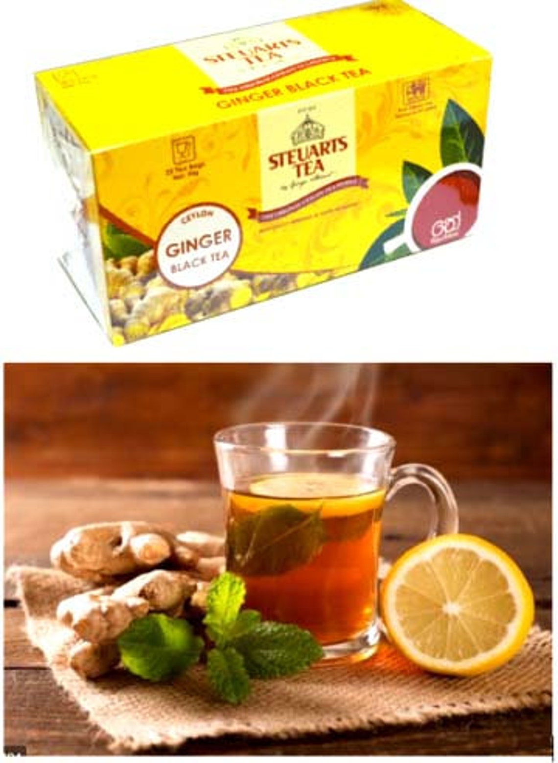 Ceylon 100 Natural GINGER BLACK TEA Etsy