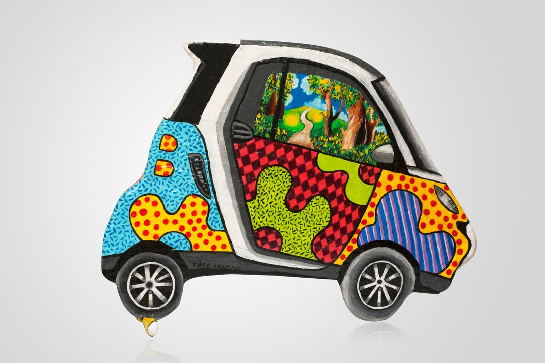 Large Car Sculpture Modern Sculpture Happy Art Car Art Etsy