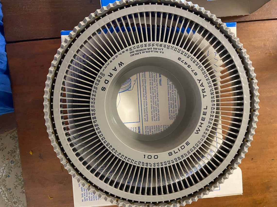 Projector slide wheel tray Etsy