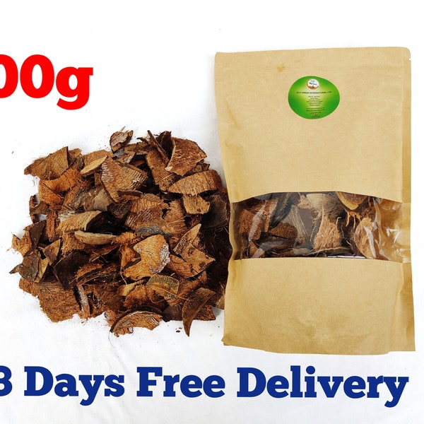 500g Natural Eco-Friendly Coconut SHELL CHIPS Pack, Outdoor Cooking Material For BBQ  Travel Camping & Hunting Useful Fire Accessories