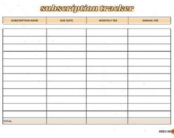 Abonnement-Tracker für die Budgetierung
