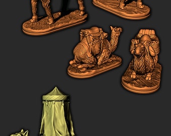 Camel Minis - 3D Printed Model 28/32mm Scale RPG Fantasy Games D&D Tabletop Game