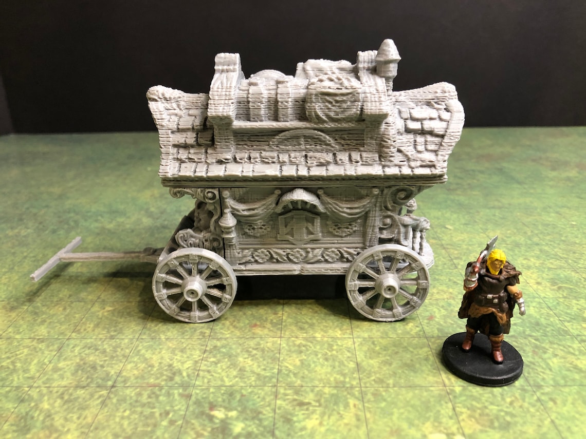 Wagons 3 Styles 3D Printed Model 28/32mm Scale RPG Etsy