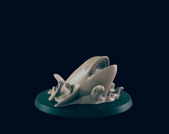 Giant Orca Mini: 3D Printed RPG Model, 28mm Scale