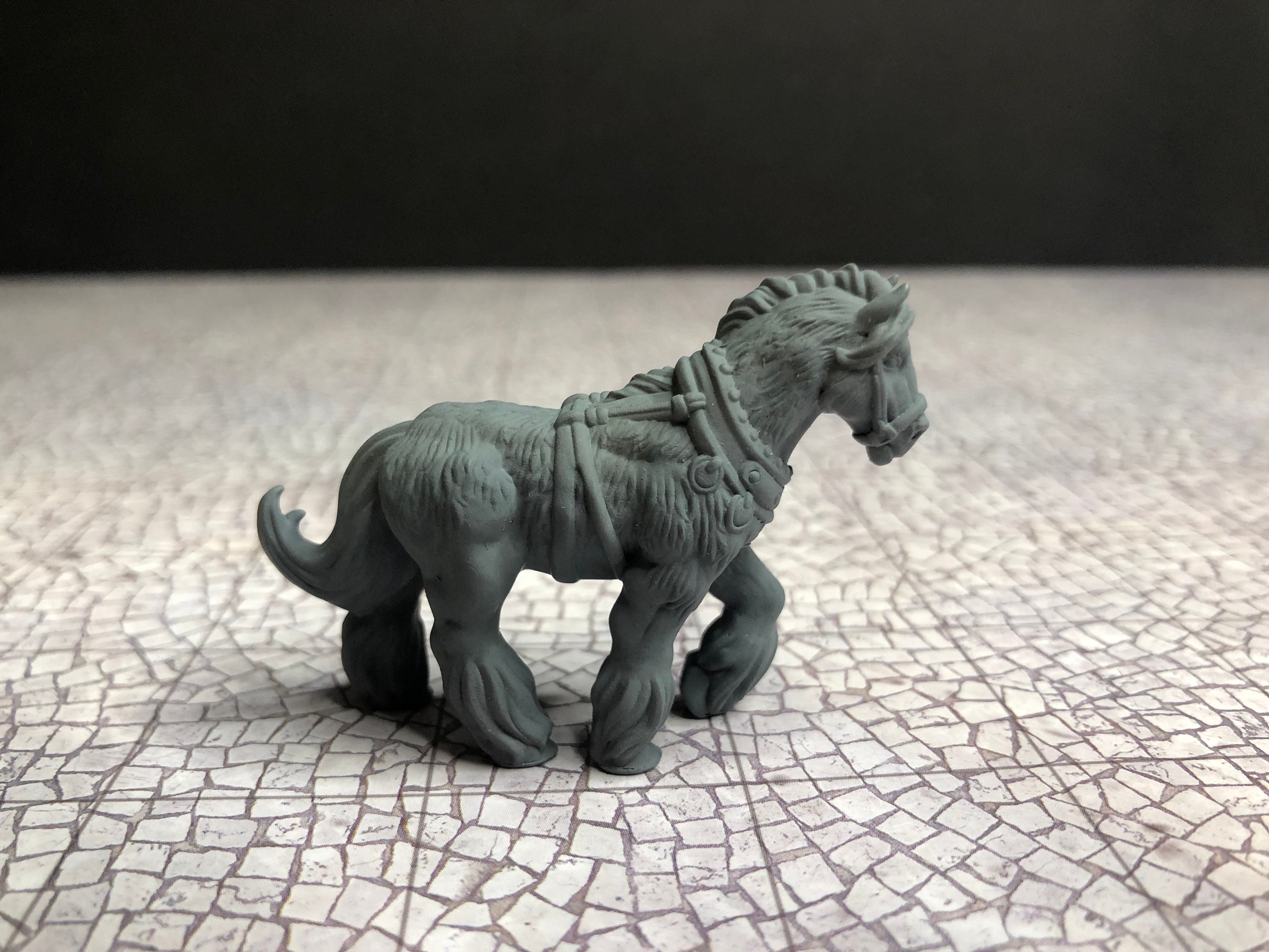 Horse Minis 3D Printed Model 28/32mm Scale RPG Fantasy Games | Etsy