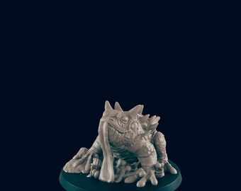 Giant Toad Mini: 3D Printed RPG Model, 28mm Scale