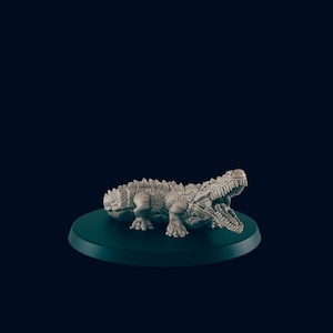 Crocodile Mini - 3D Printed Model 28/32mm Scale RPG Fantasy Games D&D Tabletop Game