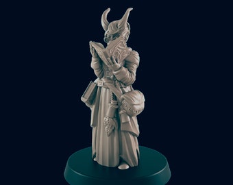 Dragonborn Townsfolk Mini: 3D Printed Resin Model, 28mm RPG
