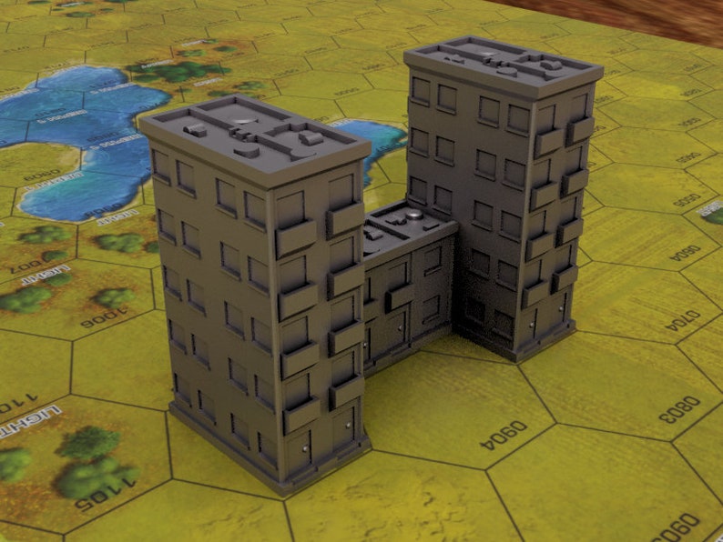 Battletech Residential Terrain 6mm-8mm Compatible Buildings 42 Variations image 7