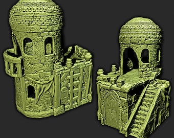 Desert Homes- 3D Printed Model 28/32mm Scale RPG Fantasy Games D&D Tabletop Game