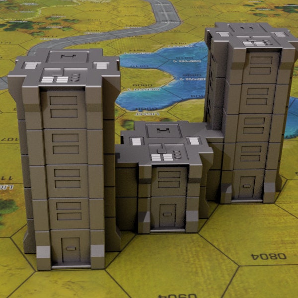 Battletech Warehouse Terrain - 6mm-8mm Compatible Buildings - 35 Variations!