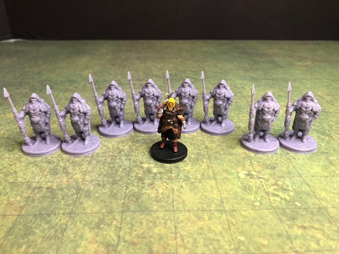 Ice Hunter Mini: 3D Printed RPG Miniature, 28mm Scale - Etsy