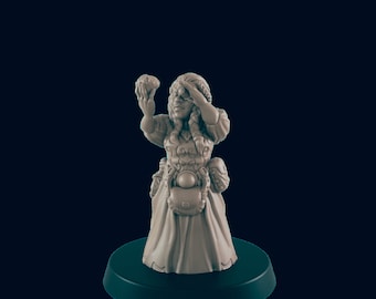 Dwarven Townsfolk Mini: 3D Printed RPG Model (28mm/32mm Scale)