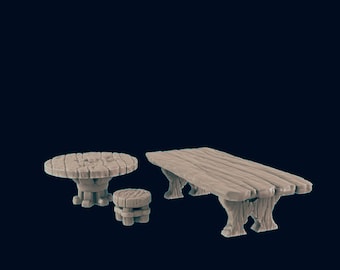 3D Printed Tavern Interiors Playset: 28mm RPG Tabletop Terrain