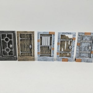 Openable Doors (True Tiles Compatible) 3D Printed Model 28/32mm Scale RPG Fantasy Games D&D Tabletop Game