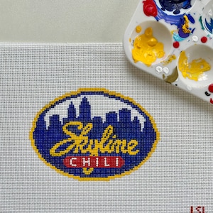 Skyline Chili - Hand Painted Needlepoint Ornament