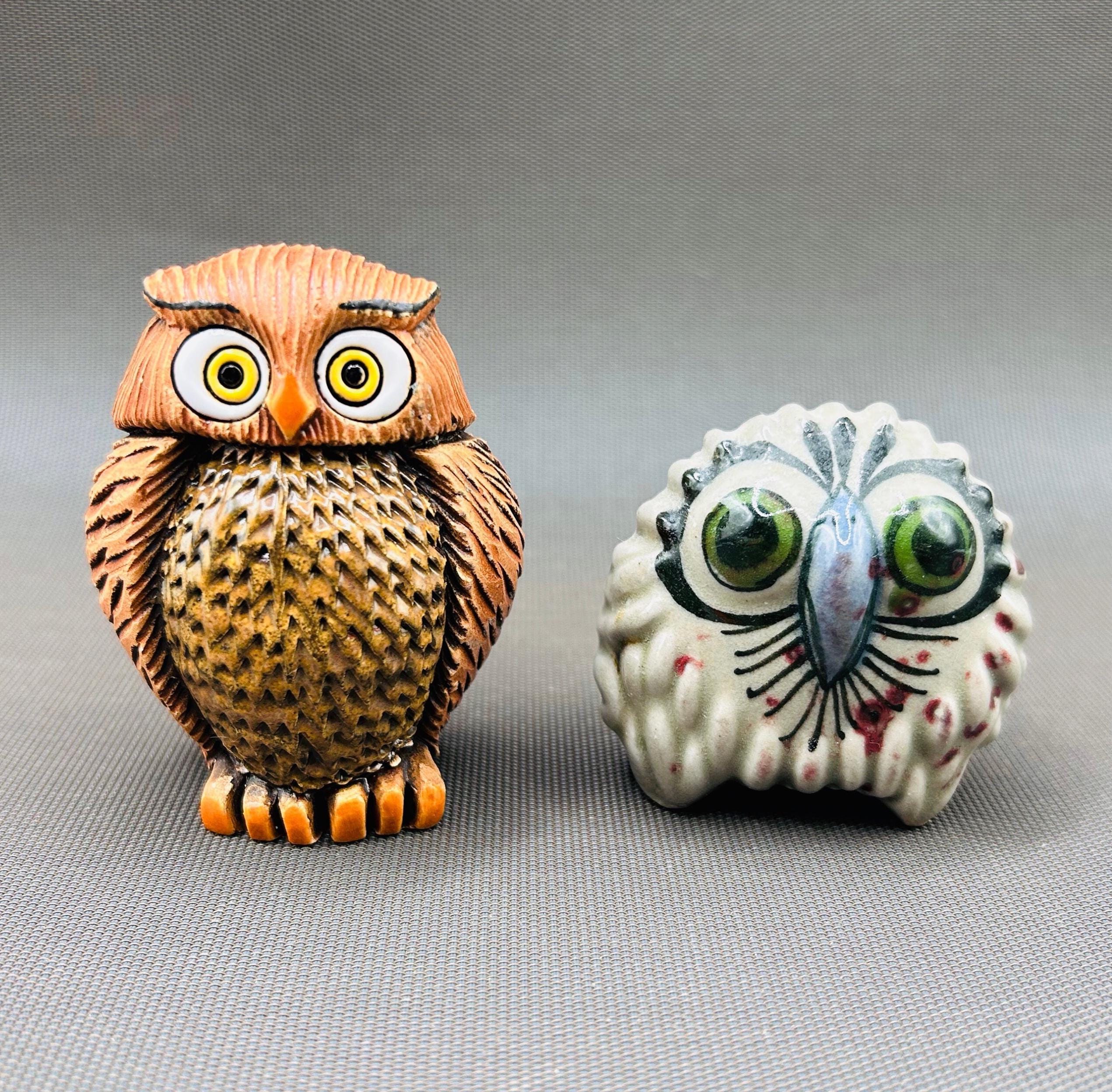 Cross-Cultural Pair of Ceramic Owl Buddies | Mexico & Peru | Ken Edwards | Artisania Riconada