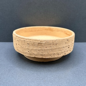 Natural Stoneware Footed Vessel | Wheel-Thrown Ikebana Vase