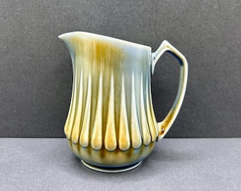 Irish Wade “Raindrops” Creamer | Blue Green Glazed Porcelain Pitcher | James Borsey