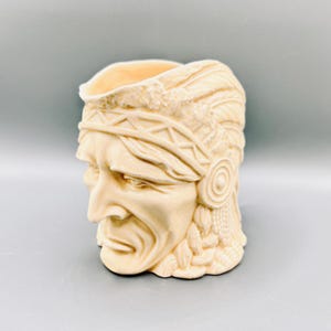cruche vintage des Premières Nations | Royal Winton | Coiffe à plumes | Grimwades | Visage autochtone