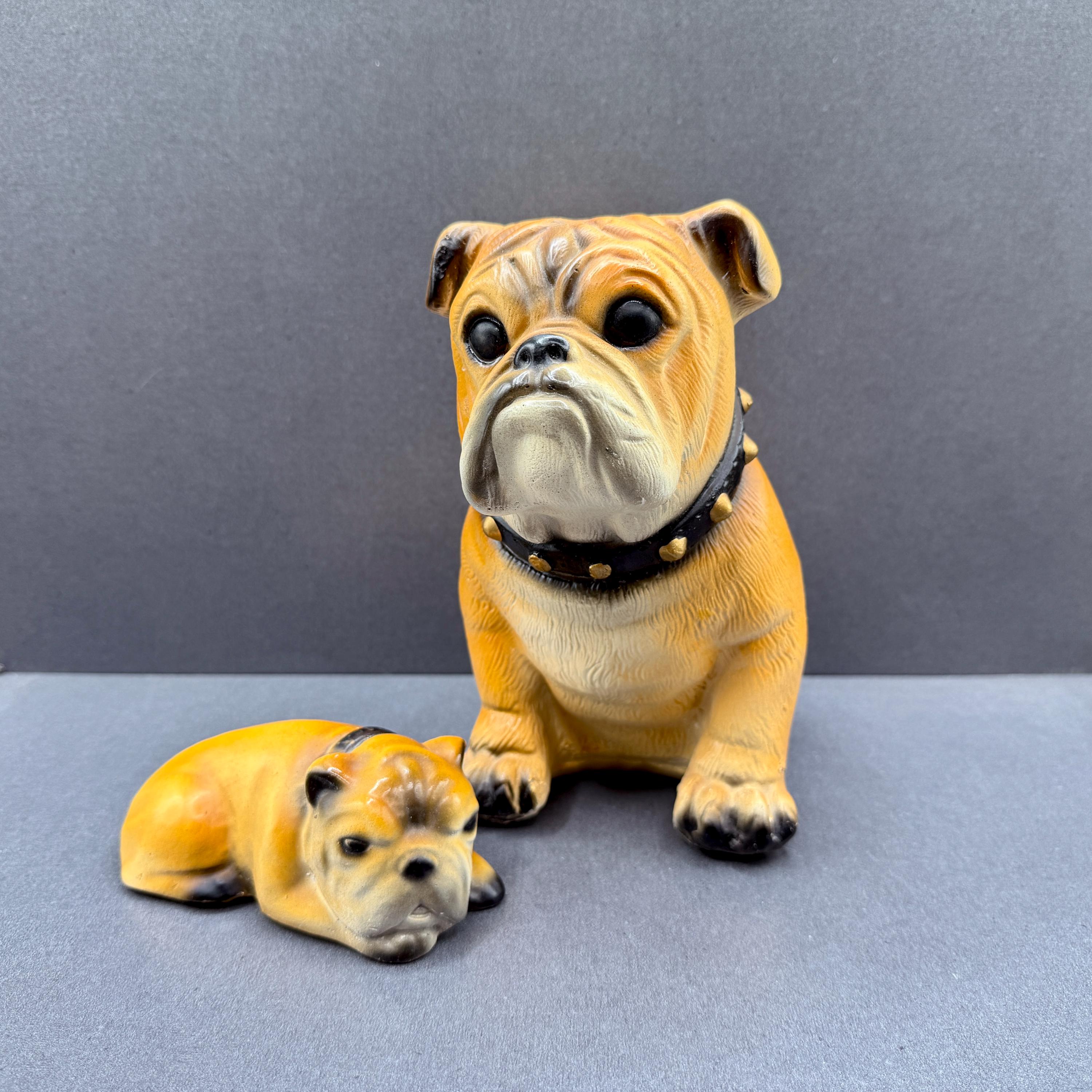 Vintage Chalkware Bulldog - Etsy Australia