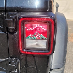 Jeep Wrangler JL Mountain Tail Light Cover