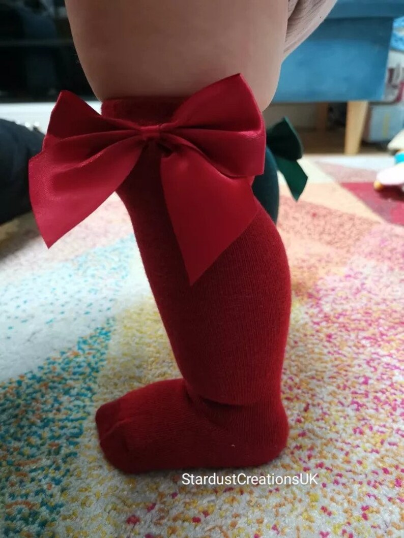 Luxury Personalised Baby Girl Christmas Red Socks Baby Girl Etsy