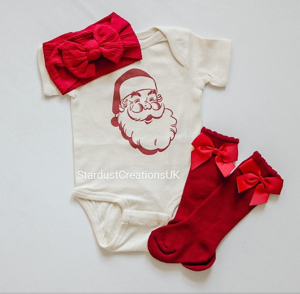 Luxury Personalised Baby Girl Christmas Red Socks Baby Girl Etsy