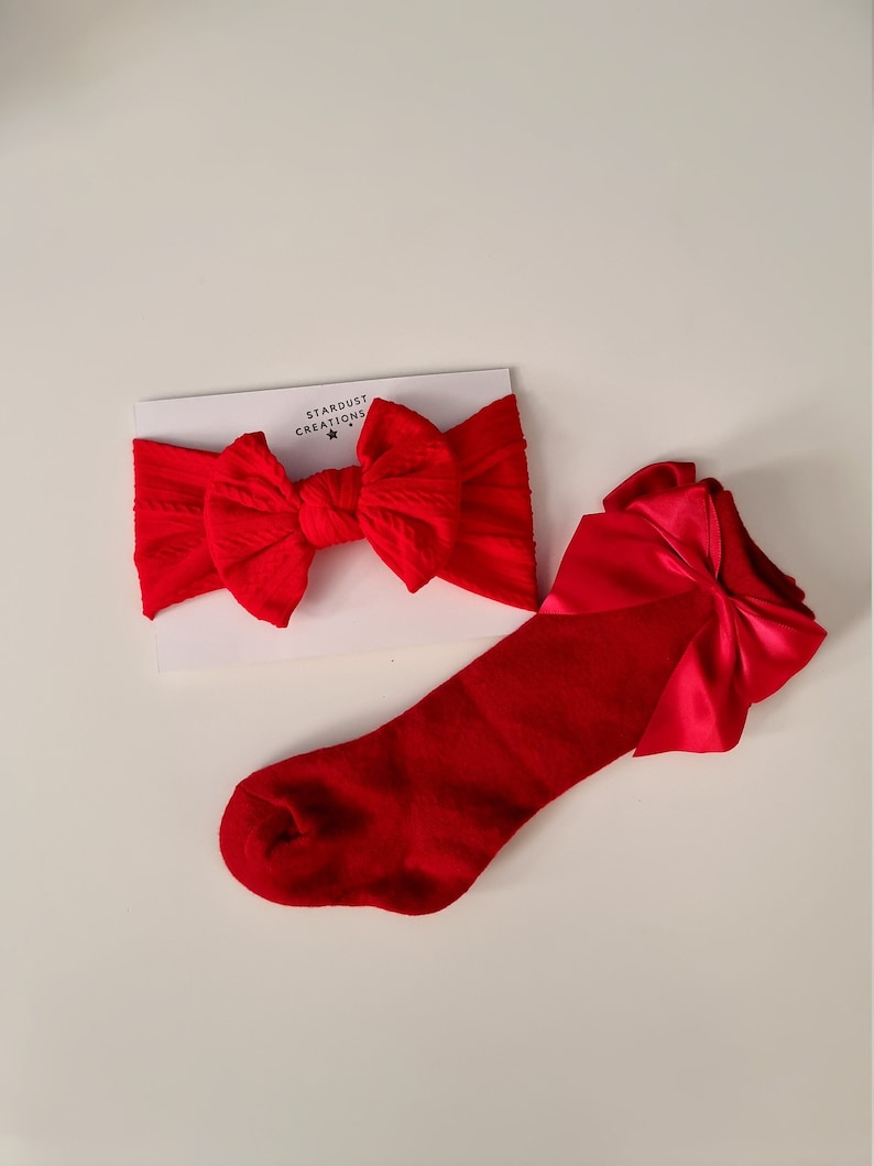 Luxury Personalised Baby Girl Christmas Red Socks Baby Girl Etsy