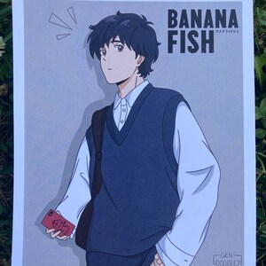 Banana Fish Print Ash Lynx In Tuxedo Etsy