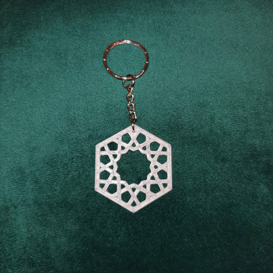 Geometric Keychains Geometric Islamic Pattern Keychain - Etsy