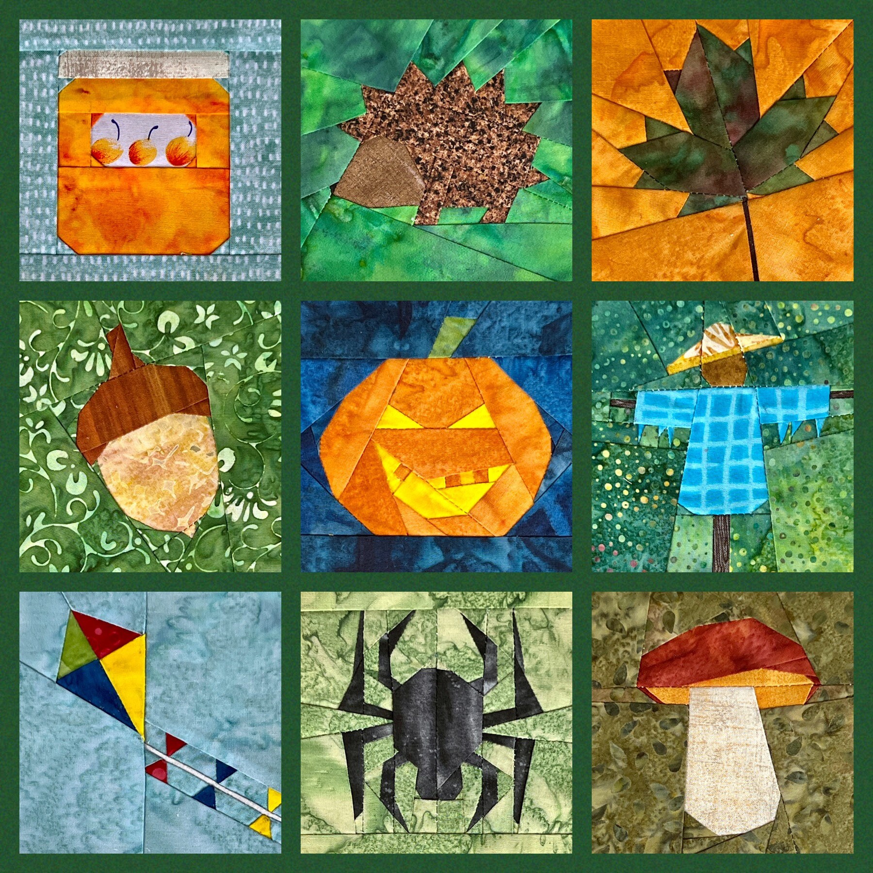 FPP Autumn Whispers Bundle, Fall Foundation Paper Piecing Quilt Pattern, FPP Bundle, FPP Pattern, Quilt Sewing Pattern