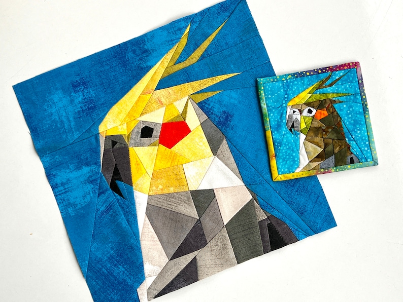 Patchwork Parrot My Feathered Friend, the Cockatiel - Parrot / Cockatoo Foundation Paper ...
