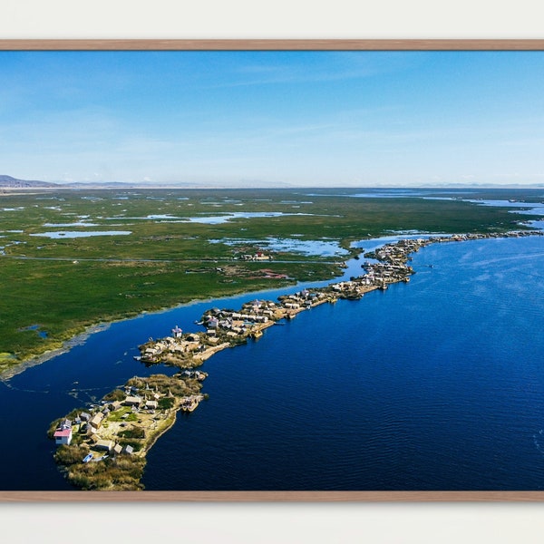 Floating Islands of Lake Titicaca (Peru) Travel Poster | Digital Wall Art Printable | Wall Decor Photography