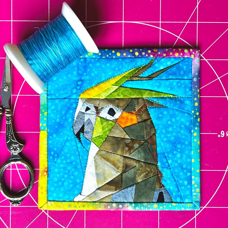 Patchwork Parrot My Feathered Friend, the Cockatiel - Parrot / Cockatoo Foundation Paper ...