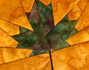 Digital FPP Maple Leaf, Fall Foundation Paper Piecing Quilt Pattern, FPP Pattern, Quilt Sewing Pattern