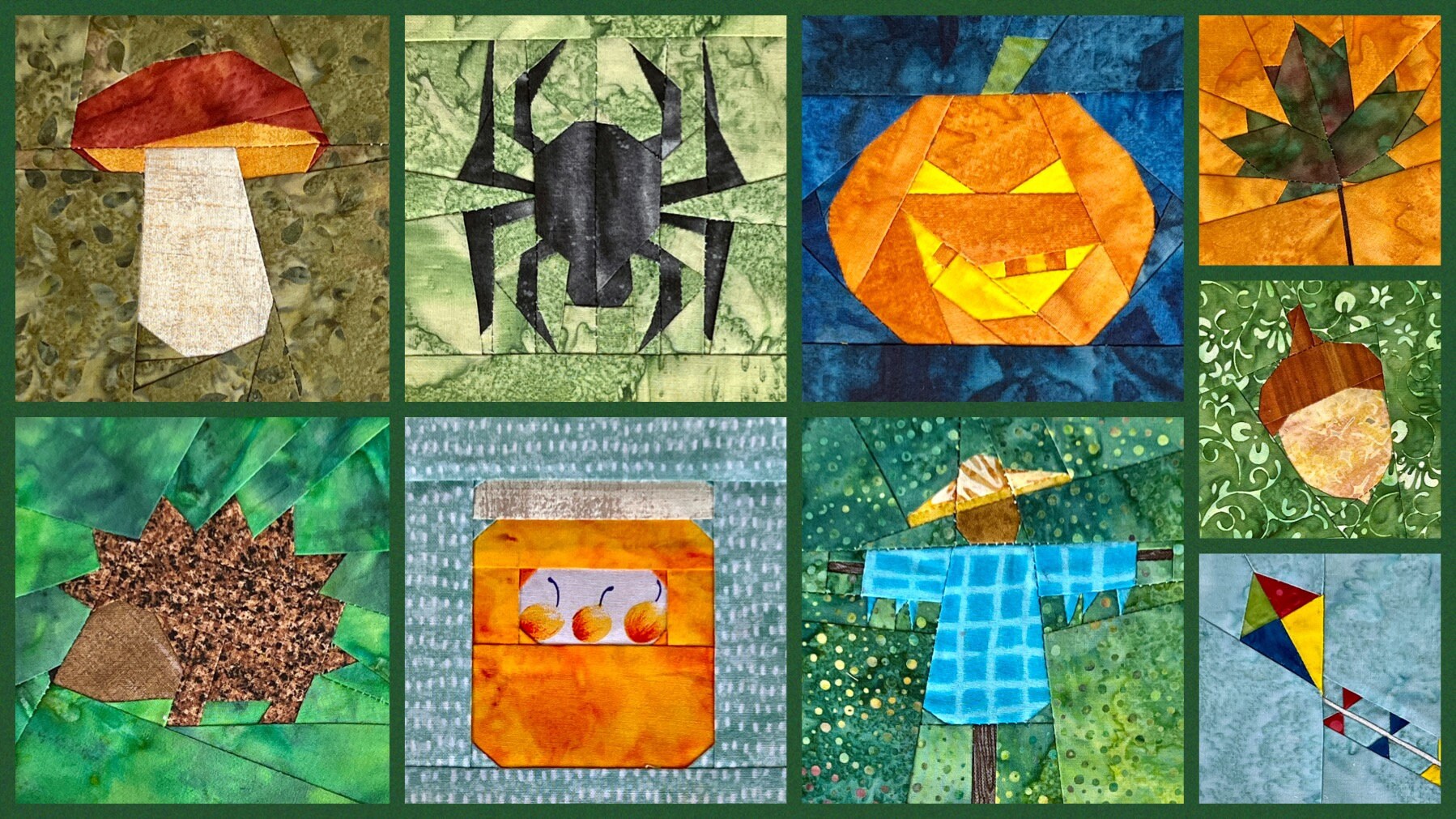 FPP Autumn Whispers Bundle, Fall Foundation Paper Piecing Quilt Pattern ...