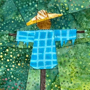 Digital FPP Halloween Scarecrow, Fall Foundation Paper Piecing Quilt Pattern, FPP Pattern, Quilt Sewing Pattern
